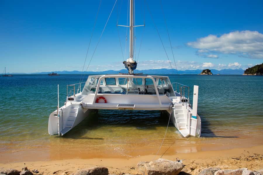 Abel Tasman National Park: Sailing and Self-Guided Walk - Kaiteriteri to Anchorage Bay by catamaran