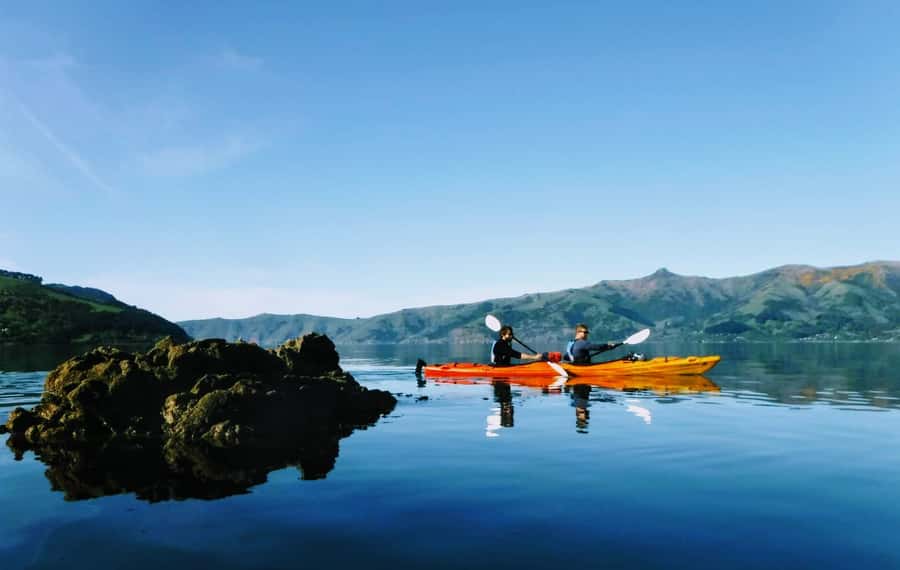 Akaroa: Akaroa Marine Reserve Sea Kayaking Tour - The first paddle across the volcanic crater