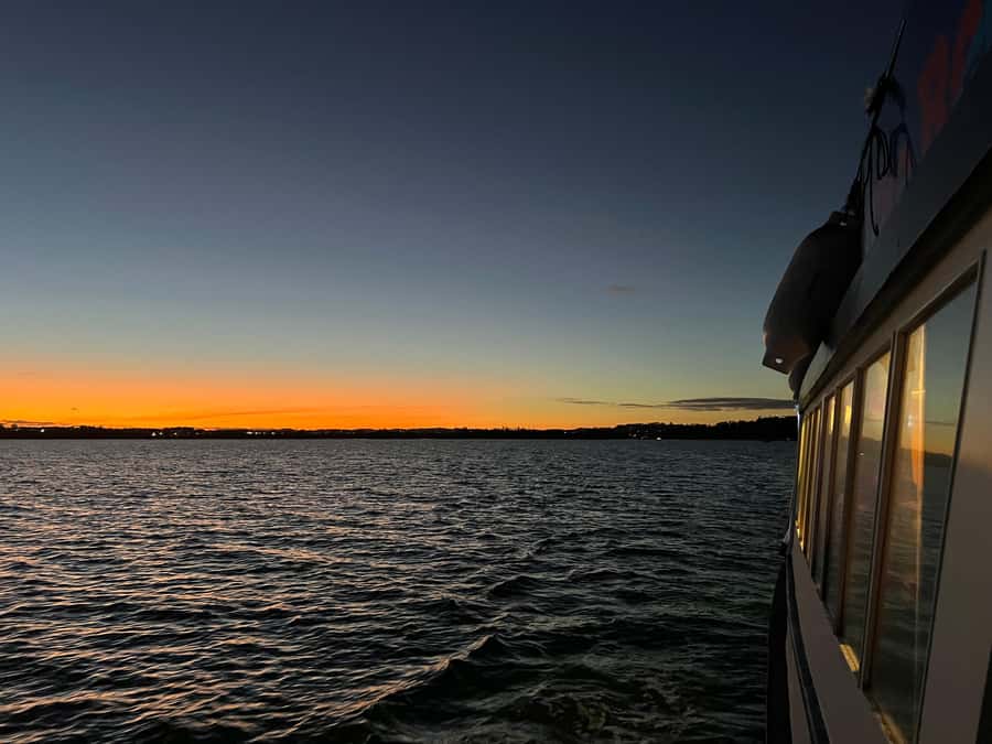 Auckland Sunset Harbour Cruise - Watching Sunset Turn Into City Lights