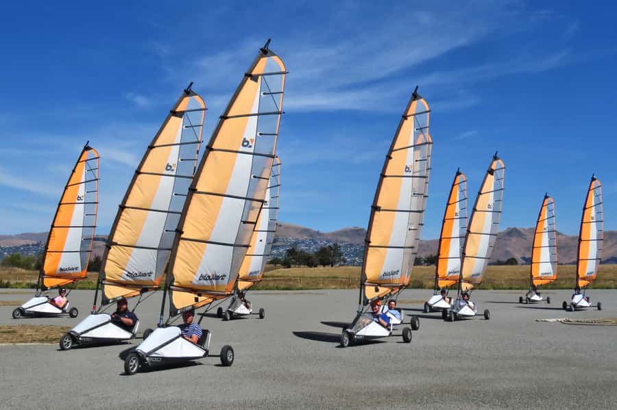 Christchurch: Blokart Land-sailing - Arriving at Bexley Reserve
