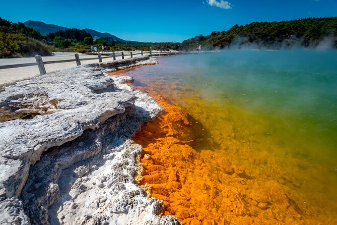 Devil's Bath Experience - Private Tour to Wai-O-Tapu & Lake Taupo - Huka Falls from the bridge and river level