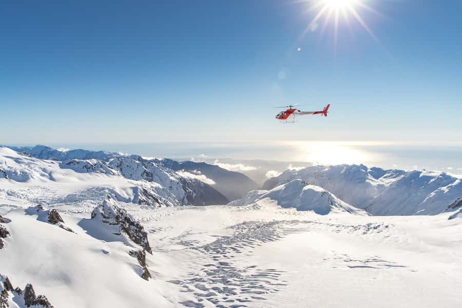 Franz Josef & Fox Glaciers Helicopter Flight & Snow Landing - Fox and Franz Josef from above