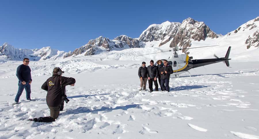 Franz Josef: Twin Fox & Franz Josef Glaciers Helicopter Trip - Crossing Franz Josef Glacier’s blue icefall
