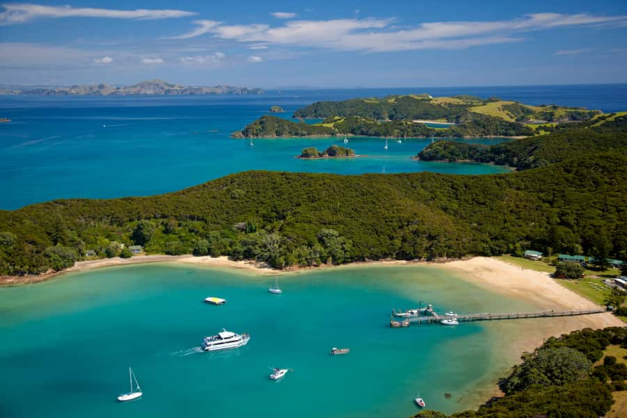 From Paihia: Full-Day Bay of Islands Cruise - Setting out from Paihia toward Cape Brett