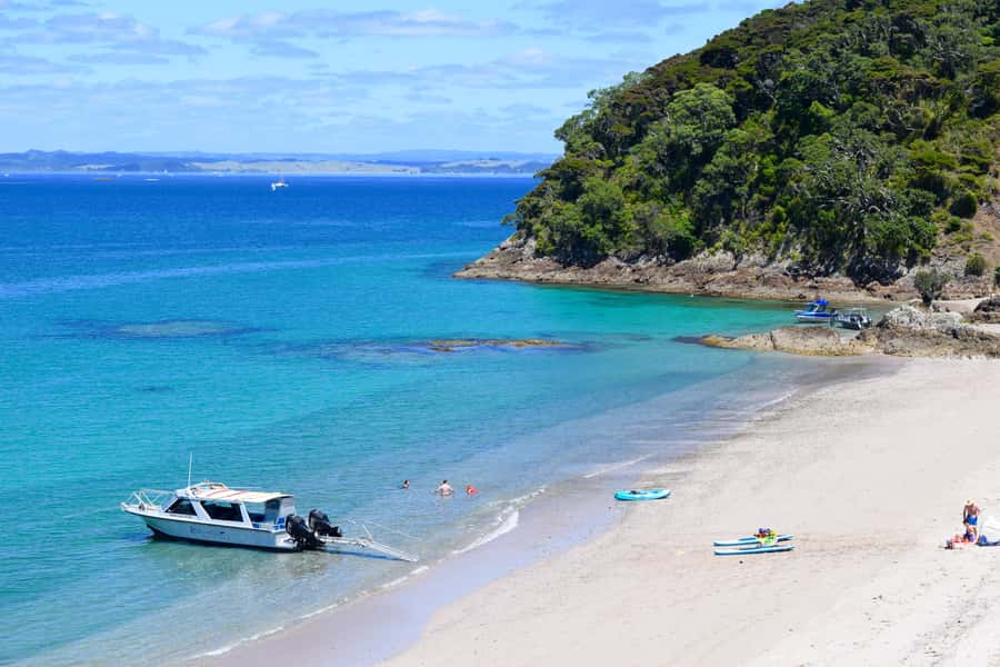From Paihia: Scenic Cruise with Roberton Island Stopover - Leaving Pier 10 and settling into the boat