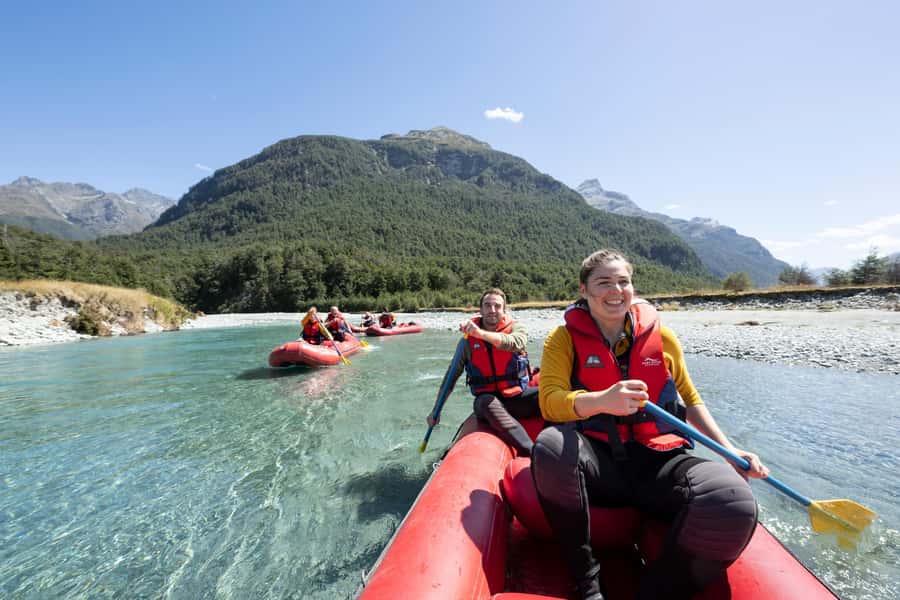 From Queenstown: Dart River Canoe & Jet Boat Day Trip - Gear fitting makes a wet day easier