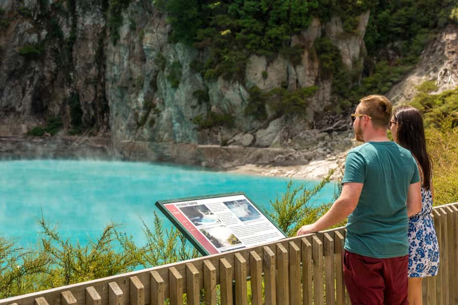 From Rotorua: Wai O Tapu & Waimangu Eco Thermal Morning Tour - Lady Knox Geyser at 10:15 AM