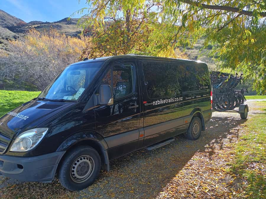 From Wanaka - Bike the Dunstan Trail with shuttle return - A stop at Carrick Winery