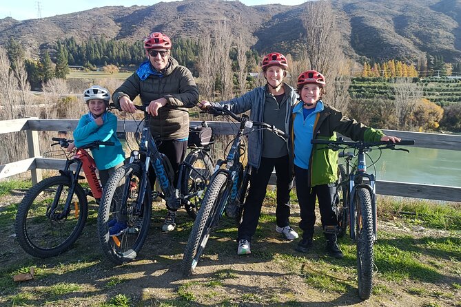 From Wanaka Bike the Lake Dunstan Trail with Shuttle Return - The clip-ons and Hugo suspension bridge