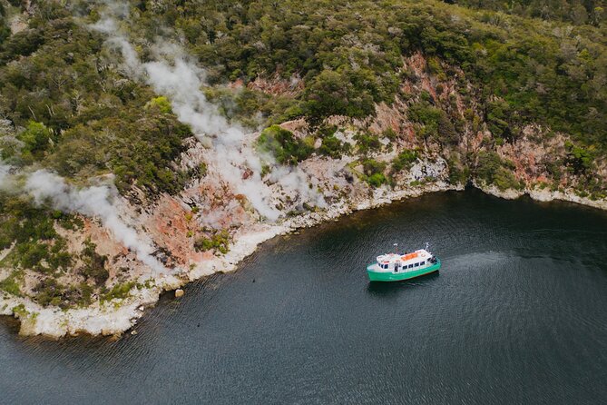 Full Waimangu Experience - Walk & Cruise - Inferno Crater Lake adds a sharp burst of blue