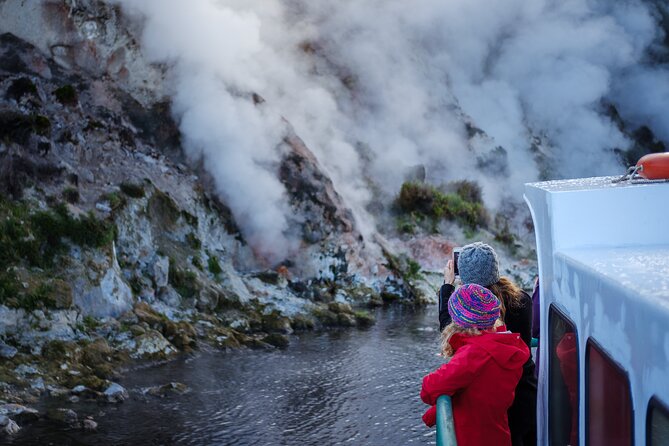 Full Waimangu Experience - Walk & Cruise - Frying Pan Lake and the valley’s geothermal scale
