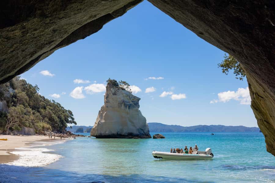 Hahei Explorer Cathedral Cove Boat Tour - Cathedral Cove from the sea