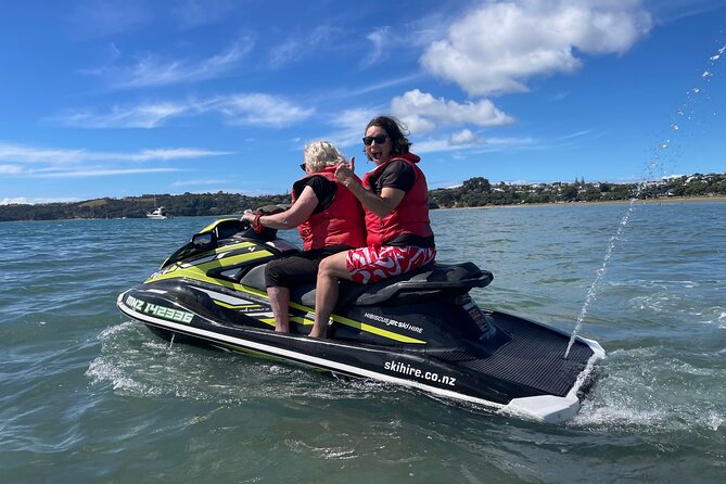 Jet Ski Hire Auckland - Experience the Fun with the Best Operator - Getting comfortable on a Yamaha jet ski