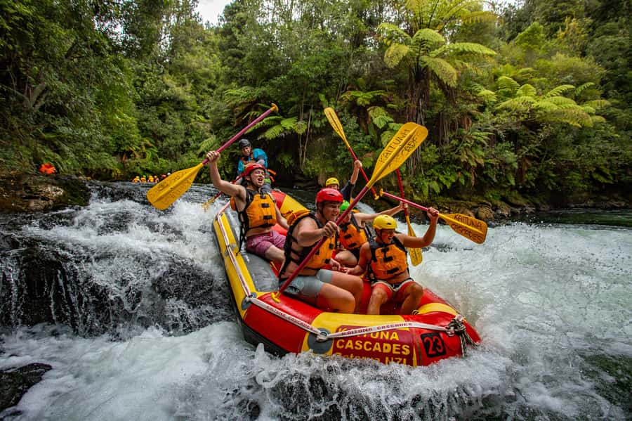 Kaituna River and Tutea Falls Whitewater Rafting - Tutea Falls, the moment everyone remembers