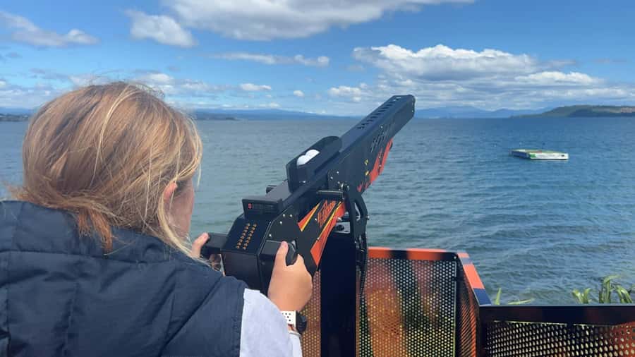 Lake Taupo: Hole in One Golf or Ball Blaster Challenge - The Ball Blaster changes the rules