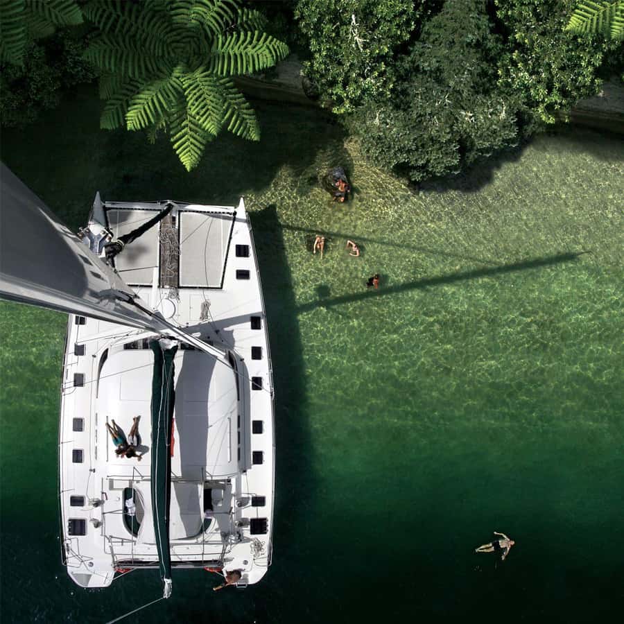 Lake Taupo: Luxury Sailing Catamaran to Māori Rock Carvings - Setting out from Taupo Marina aboard Tiua