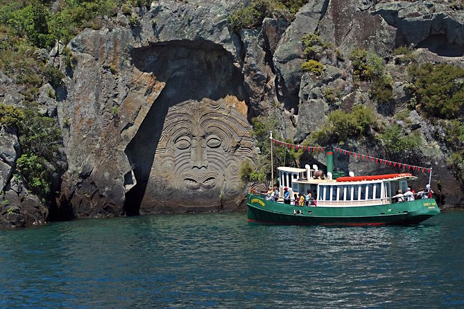 Lake Taupō Māori Rock Carvings Scenic Cruise aboard Ernest Kemp - Why Mine Bay is best seen from the water
