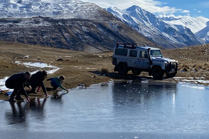 Lake Tekapo Scenic Wilderness Cass Valley Tour - Leaving Lake Tekapo for the Mackenzie backcountry