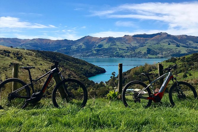 Lava Loop- Guided electric mountain bike tour in Akaroa - Reaching the Crater Rim Above Akaroa