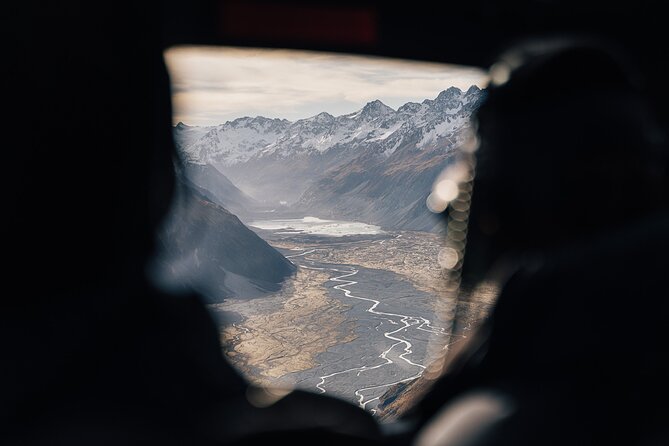 Mount Cook Alpine Explorer Helicopter Flight with Alpine Landing - Views down the Tasman Valley toward Lake Pukaki