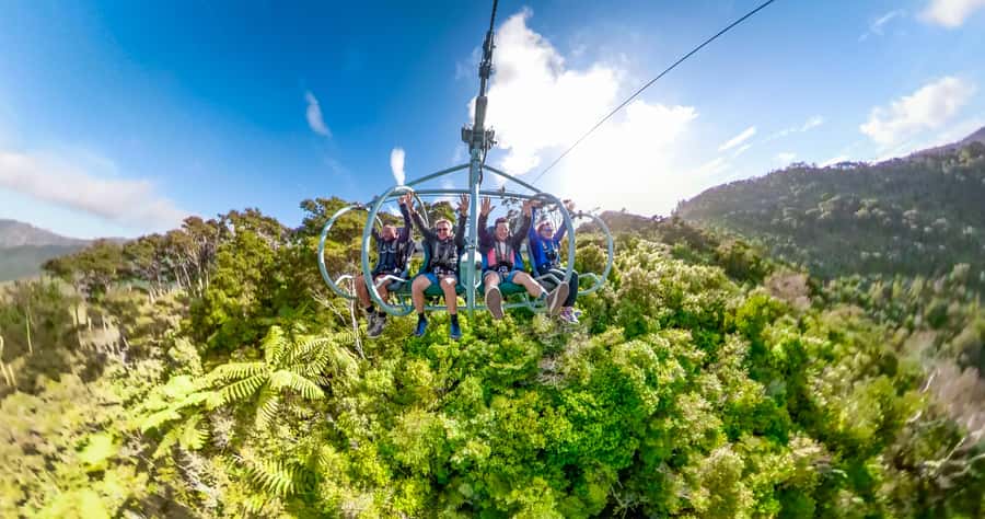 Nelson: Cable Bay Adventure Park Skywire Experience - The four-kilometre ride to the launch platform