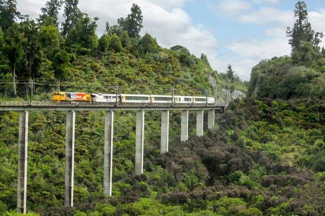 Northern Explorer Train Journey from Auckland to Wellington - The long middle section through rural New Zealand