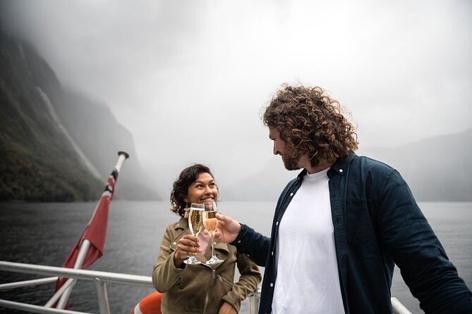 Premium Milford Sound Cruise Including Lunch - Milford Sound from the water, cliffs to waterfalls
