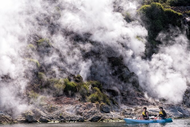 Private Waimangu Steaming Cliffs Kayak Tour - Walking through Waimangu Volcanic Valley before the paddle
