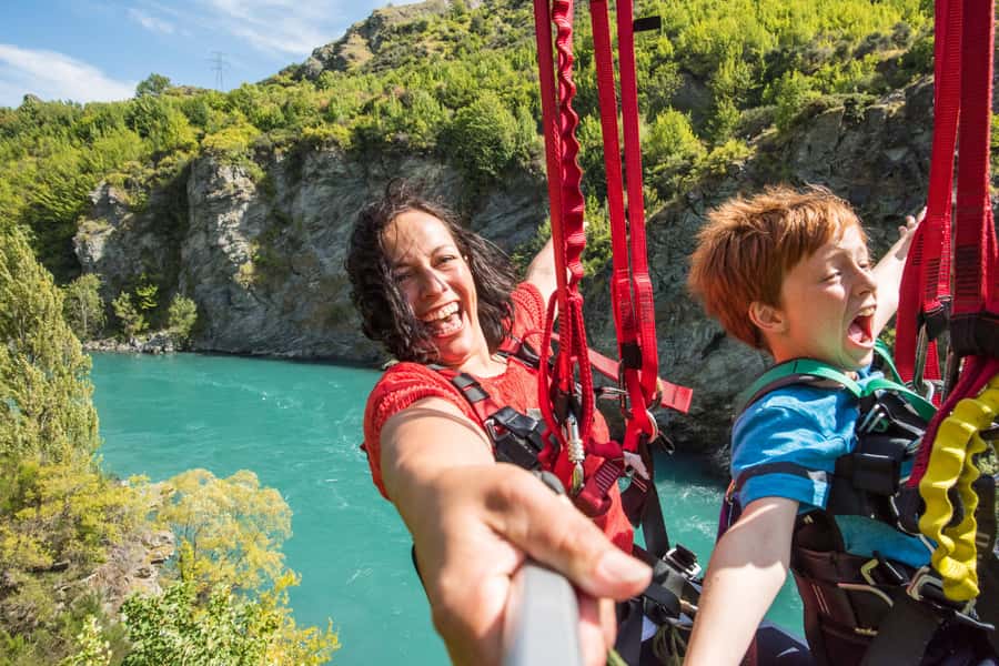 Queenstown: Kawarau Zipride! (3 Lines - Family Fun) - Arriving at the World Home of Bungy
