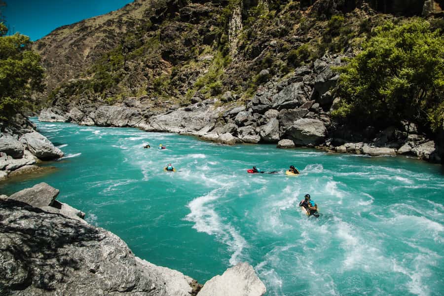 Queenstown: White Water Surfing Along the Kawarau River - Surfing waves and riding whirlpools