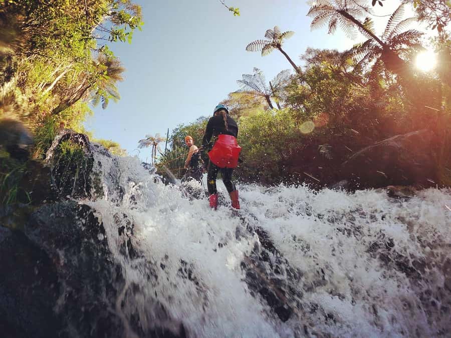 Raglan: Karioi Canyoning - The 10-minute van ride to the canyon
