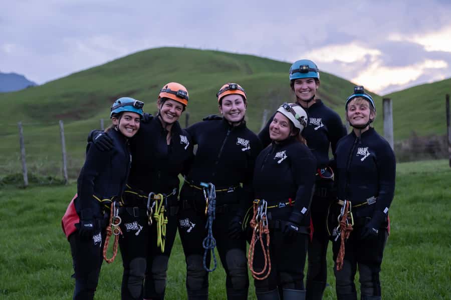 Raglan: Sunset Canyoning Tour and Glowworm Experience - When the glowworms replace the head torches