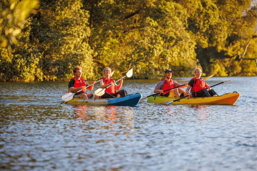 Rotorua: Glow Worm Adventure Kayak - The opening paddle as daylight fades