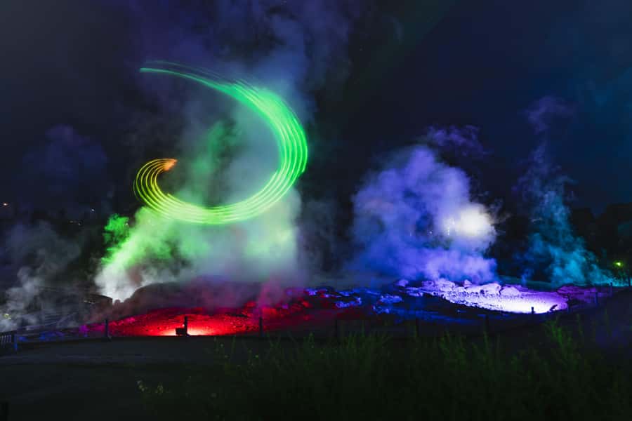 Rotorua: Marama Geyser Light Trail & Geothermal Experience - Ten scenes through the geothermal valley