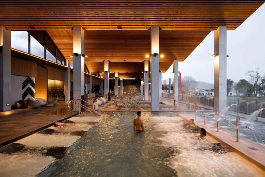 Rotorua: Wai Ariki Hot Springs & Spa 1hr Restorative Bathing - The lake view and covered roof matter