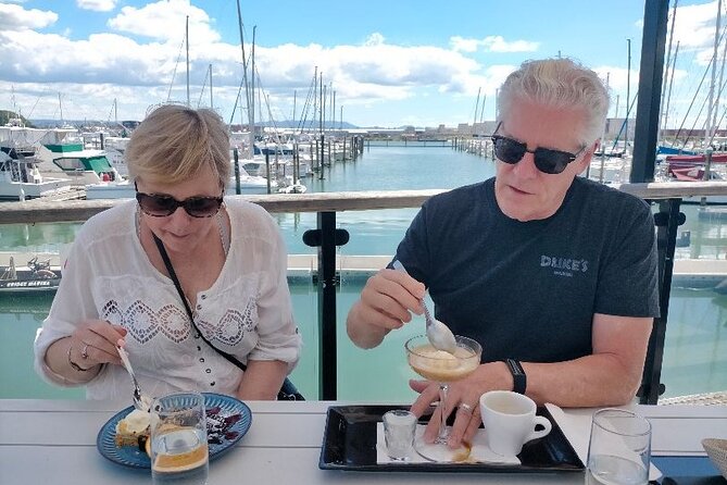 Shore Excursion: Local Tasting Tour from Tauranga - Dessert and a drink beside Tauranga Harbour