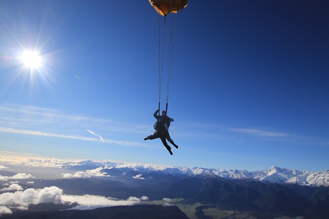 Tandem Skydive 13,000ft from Franz Josef - Weather is the real planning issue