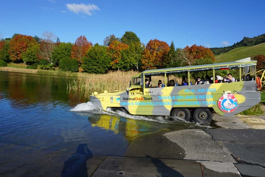 Tarawera and Lakes 2-Hour Duck Eco Tour - The first splash at Lake Okareka