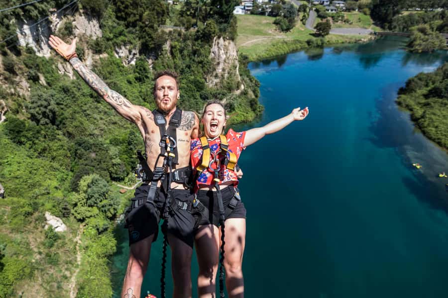 Taupō: AJ Hackett Taupō Bungy - NZ's Highest Water Touch! - Check-In at the Taupō Bungy and Swing Centre