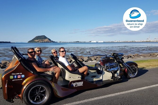 TAURANGA SHORE EXCURSION: V8 TRIKE - 1.5 hour City Sites - Key points to know before booking