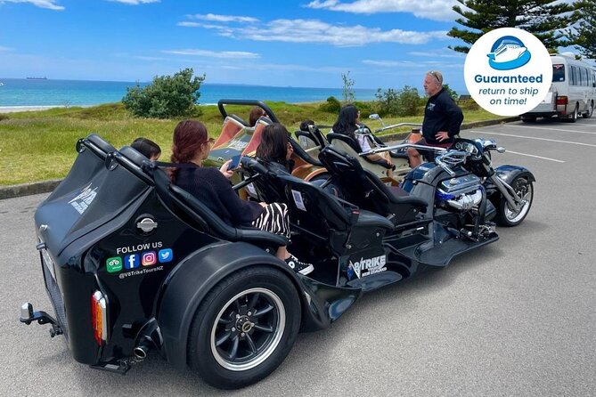 TAURANGA SHORE EXCURSION: V8 TRIKE - 1.5 hour City Sites - Starting near Mount Maunganui’s shopping centre