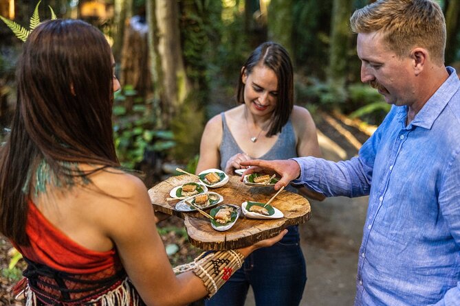 Te Pā Tū Evening Cultural Experience - Private Tour from Auckland - Forest canapés and the four-course Māori-fusion dinner