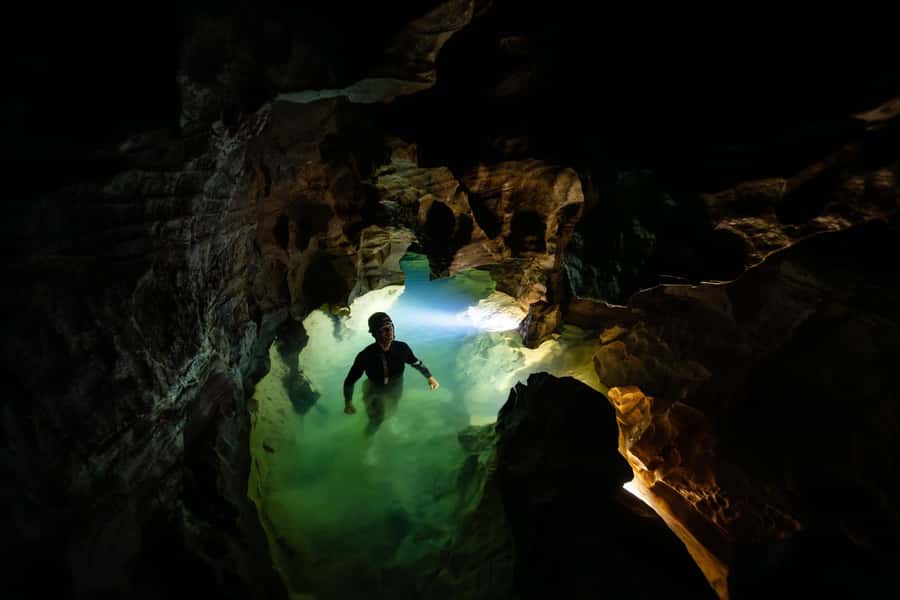The Waitomo Experience : Okohua Glowworm Cave Tour - Black-water rafting beneath the glowworms