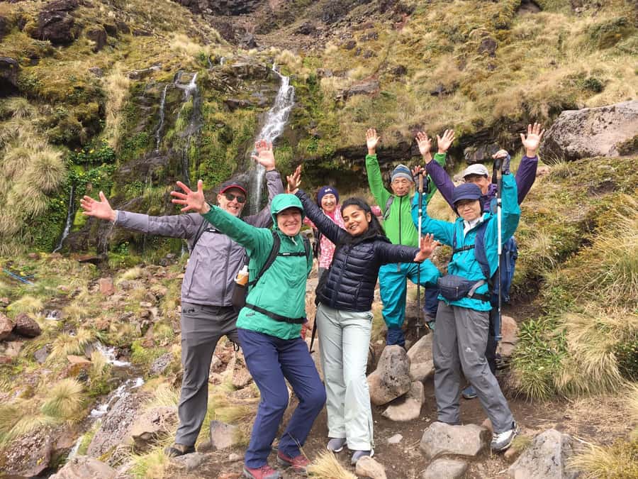 Tongariro Alpine Half Day Guided Group Walk - Walking toward Soda Springs and Mt Ngauruhoe