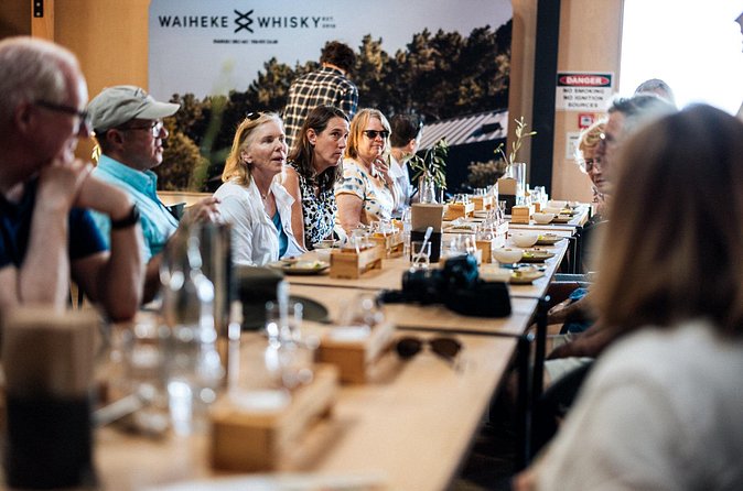 Waiheke 'FLAVOURS' of lunch Wine Oil Beer Spirits max 11 clients - Batch Winery is the main meal stop
