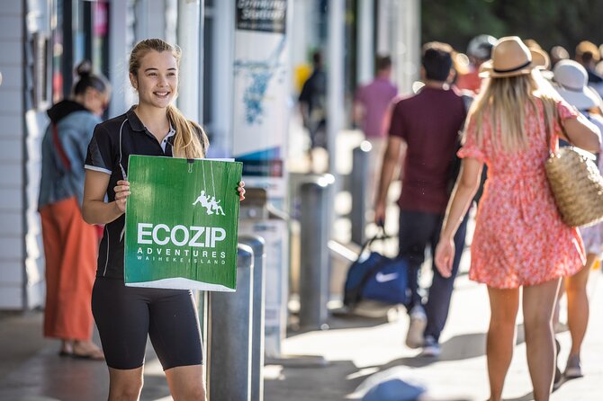 Waiheke Island Day Tour: Ziplining, Wine Tasting & Vineyard Lunch - EcoZip Adventures begins with three flights