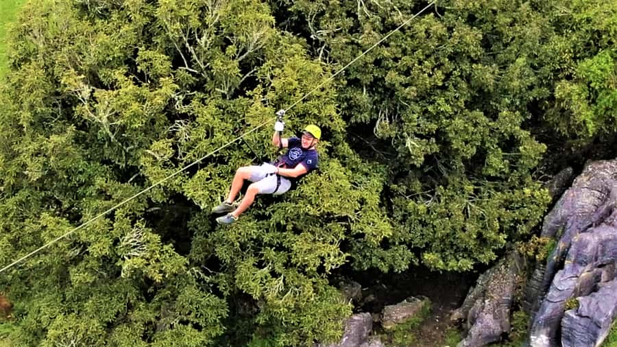 Waitomo Caves 1-Kilometer-Long Zipline Tour - The 280-meter final ride brings the speed
