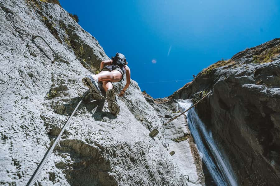 Wanaka: 4-Hour Intermediate Waterfall Cable Climb - Climbing 320 meters beside waterfalls