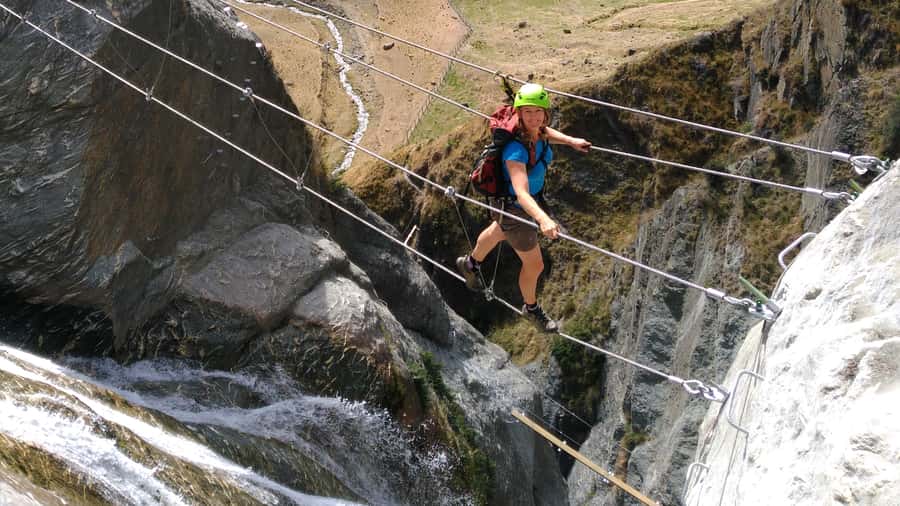 Wanaka: 4-Hour Intermediate Waterfall Cable Climb - How hard is the intermediate route?