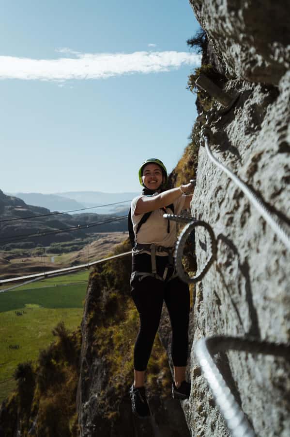 Wanaka: 4-Hour Intermediate Waterfall Cable Climb - The briefing and practice climb